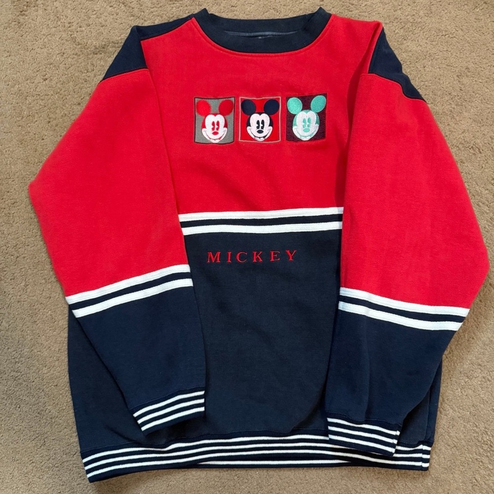 Red and Navy Mickey Mouse Sweatshirt